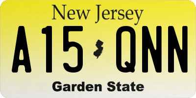 NJ license plate A15QNN