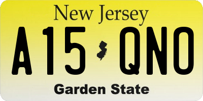 NJ license plate A15QNO