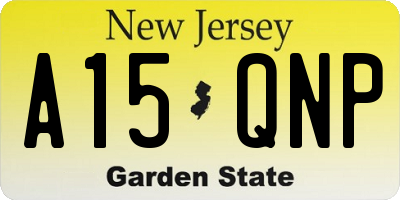 NJ license plate A15QNP
