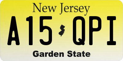 NJ license plate A15QPI