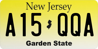 NJ license plate A15QQA