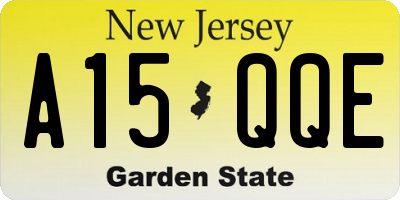 NJ license plate A15QQE