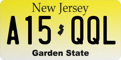 NJ license plate A15QQL