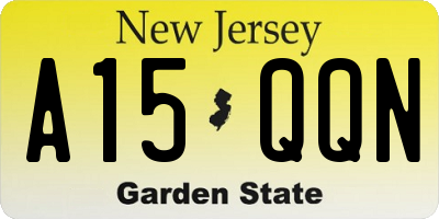 NJ license plate A15QQN