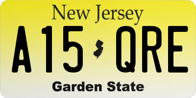 NJ license plate A15QRE