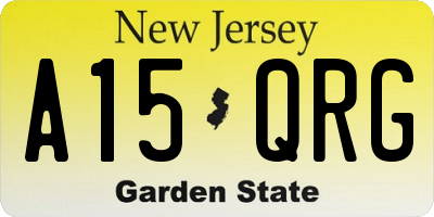NJ license plate A15QRG