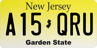 NJ license plate A15QRU