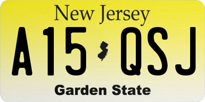 NJ license plate A15QSJ