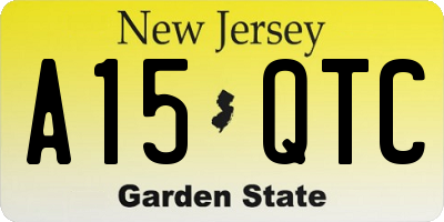 NJ license plate A15QTC