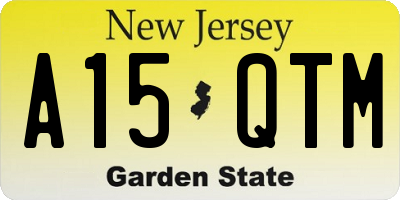 NJ license plate A15QTM