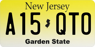 NJ license plate A15QTO