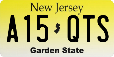 NJ license plate A15QTS