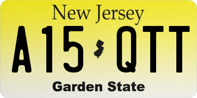 NJ license plate A15QTT