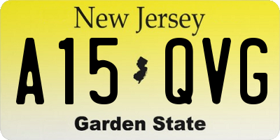 NJ license plate A15QVG