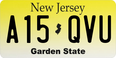 NJ license plate A15QVU