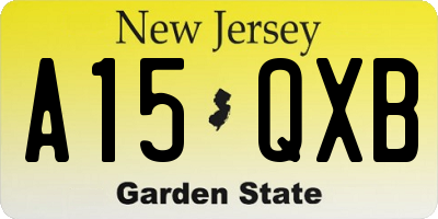 NJ license plate A15QXB