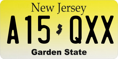 NJ license plate A15QXX