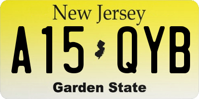 NJ license plate A15QYB