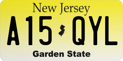 NJ license plate A15QYL
