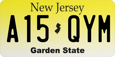 NJ license plate A15QYM