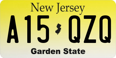 NJ license plate A15QZQ