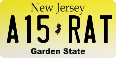 NJ license plate A15RAT