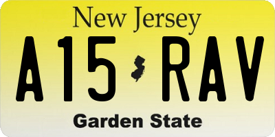 NJ license plate A15RAV