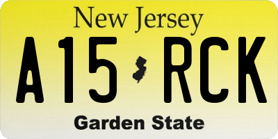 NJ license plate A15RCK