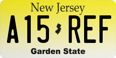 NJ license plate A15REF