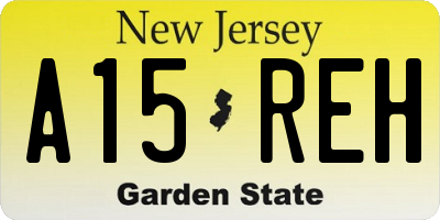 NJ license plate A15REH