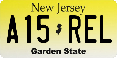 NJ license plate A15REL