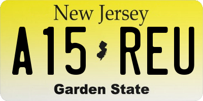 NJ license plate A15REU