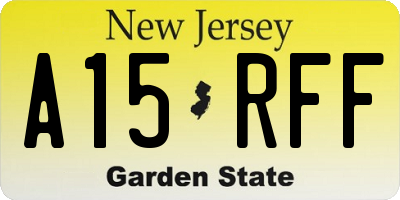NJ license plate A15RFF