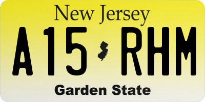 NJ license plate A15RHM