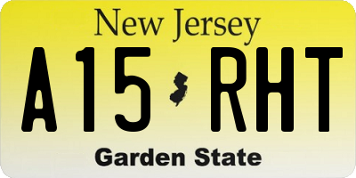 NJ license plate A15RHT