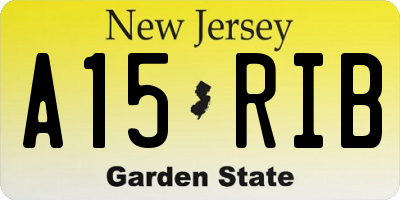NJ license plate A15RIB