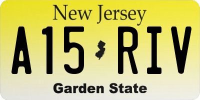 NJ license plate A15RIV