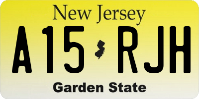 NJ license plate A15RJH