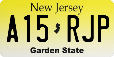 NJ license plate A15RJP