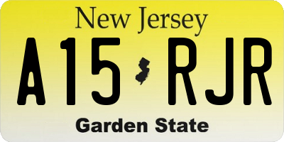 NJ license plate A15RJR