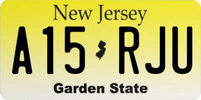 NJ license plate A15RJU