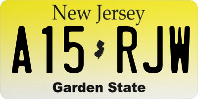 NJ license plate A15RJW