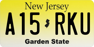 NJ license plate A15RKU