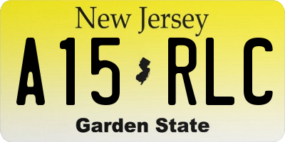 NJ license plate A15RLC