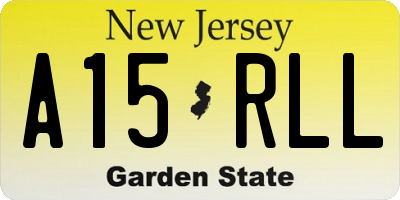 NJ license plate A15RLL