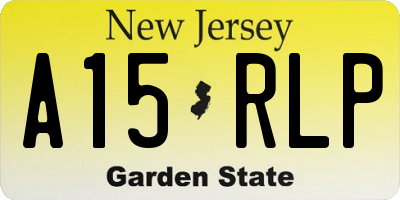 NJ license plate A15RLP