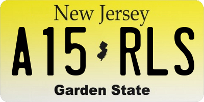 NJ license plate A15RLS