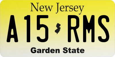 NJ license plate A15RMS