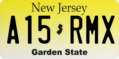 NJ license plate A15RMX