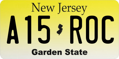 NJ license plate A15ROC